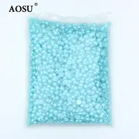 AOSU-Perles d'imitation violet clair AB, pierres de cristal à dos plat, perles demi-rondes pour bijoux, vente en gros, 2mm, 4mm, 6mm, 8mm, 10mm, 12mm, 14mm