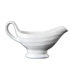 Vendita calda personalizzato in ceramica microonde salsiera all'ingrosso riscaldato salsiera porcellana lattiera brocca caffè