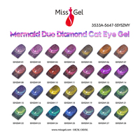 MissGel Échantillon Gratuit Faites Votre Logo Aimant Diamant Cat Eye Nail Art Magnétique Uv Gel Nail pour Led Cat Eye Gel Polish