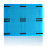 Palette en plastique Euro robuste HDPE bleue à 4 entrées pour entrepôt, stockage, logistique et distribution