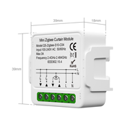Zigbee rideau Mini Module télécommande vocale sans fil dans le mur Tuya rideau relais interrupteur