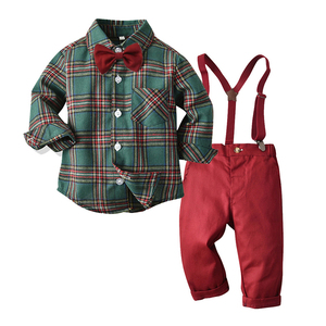 Combinaison pantalon décontractée à manches longues pour bébé garçon, style patchwork, pour mariage, automne chaud - Product Image 1