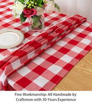 Nappe à carreaux de buffle blanc de Style Simple fait à la main nappe vichy pour salle à manger linge de table en lin de noël