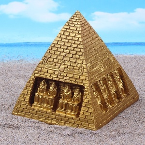 La <span class=keywords><strong>Pirámide</strong></span> Dorada de la arquitectura egipcia ESB17 resina modelo hogar colección conmemorativa - Product Image 5