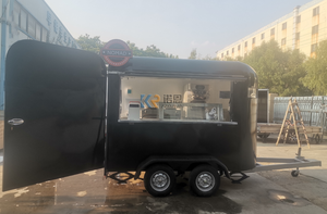 Camion de restauration rapide de rue, chariot à café, caravane alimentaire ronde, remorque de camping avec équipement de cuisine - Product Image 3