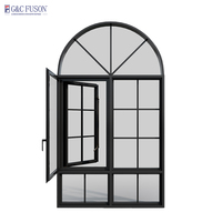 Ventana Arqueada de Aluminio Francesa Personalizable, Insonorizada y Minimalista, Estilo Villa, Marca Fuson