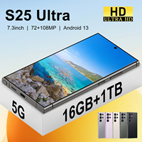 Smartphone S25 Ultra en Oferta, 16GB+1TB, Android 15.0, 5G, con Lápiz Integrado, Doble SIM, 108MP, Octa Core HD, Francés