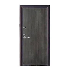 Puerta de seguridad de acero de lujo para Villa, puerta de entrada de lujo italiana, resistente, color negro, 10cm