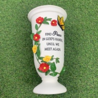 Décoration de jardin, vase commémoratif en résine, piquet, fleur, bonsaï, imperméable, installation facile, sculpture