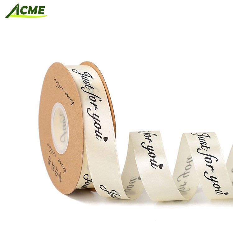 Factory High Quality Customized Ribbon Decoration Gift Packaging Flower Pattern Ribbon