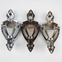 Battant de porte traditionnel en alliage de zinc finition argentée, anti-vol, anti-rouille, design moderne, en métal antique, avec vis 5, en gros
