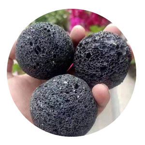 Bolas negras grandes de Lava, placa de parrilla, piedras naturales, roca de basalto, precio al por mayor - Product Image 1