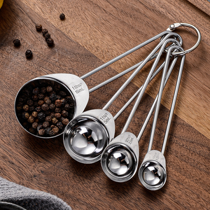 Food Grade Stainless Steel <strong>Measuring</strong> Spoons <strong>Cups</strong> Set Heavy Duty Kitchen Measurement Tools For Dry And Liquid Ingredients - Product Image 5