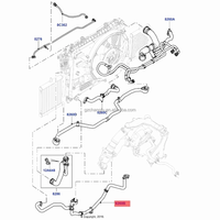 Tuyau de refroidissement GULORSE pour radiateur, tuyau d'eau LR034628 pour Land Rover Range Rover 2013