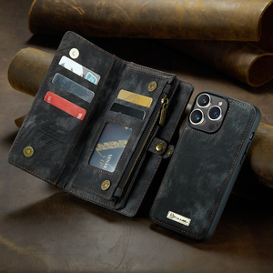 Étui portefeuille multifonctionnel en cuir PU avec porte-cartes pour <span class=keywords><strong>iPhone</strong></span> 14/15 Pro Max Étui en cuir magnétique détachable - Product Image 6
