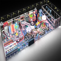 Série Morandi : Château gonflable en aluminium, ensembles de jeux souples en mousse, équipement d'amusement commercial d'intérieur haute sécurité pour enfants