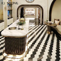 Offre Spéciale de décoration de salon moderne personnalisé au jet d'eau en marbre naturel pour hall d'hôtel de luxe pour villas