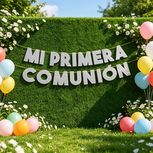 GuiRNalda Mi Prima Comunione, Decorazioni Eleganti per Eventi Religiosi, Set da 12 Pezzi Rettangolari Argento Fustellati, 1 Colore - Product Image 3