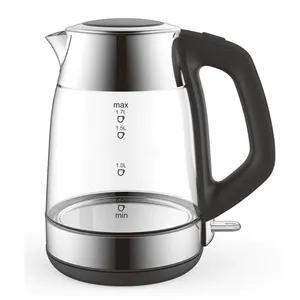 AIFA Custom Logo EU UK US plug 110V 220V 1.7L High Borosilicate Glass Coffee Tea Water Electric Kettles For Household