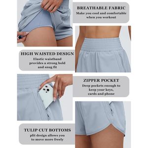 Shorts Deportivos FOXA para Mujer, Cintura Alta, 2.5 Pulgadas, Secado Rápido, con Bolsillo, para Gimnasio, Entrenamiento, Running - Product Image 5