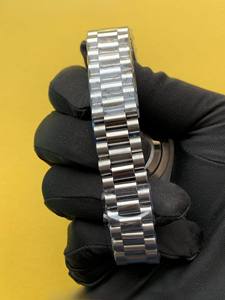 นาฬิกาข้อมือสแตนเลสสำหรับผู้ชายระบบออโตเมติกทำจากสวิสทำจากสเตนเลสสตีลโทนสีขาวมีสไตล์ - Product Image 3