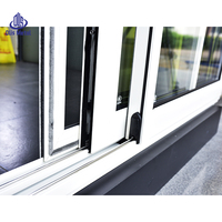 Ventana Corredera de Vidrio con Rejilla y Revestimiento Verde, Diseño Ultra Estrecho, Ventana de Aluminio Blanco Personalizada, Insonorizada, Doble Acristalamiento con Mosquiteras