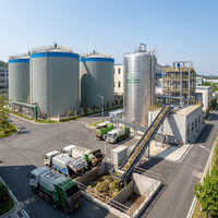 Digesteur de biogaz à grande échelle en acier au carbone Q355B, réacteur de 5000 m³ avec cuve automatique en verre doublée, boulonnée, anti-corrosion, sur mesure