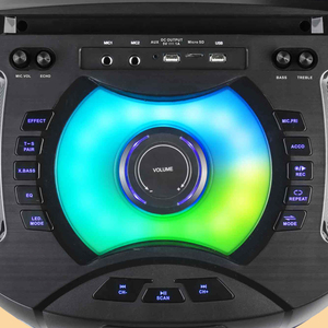 Système audio professionnel HI-FI double 10 pouces AO-2107, enceintes sans fil en bois pour DJ, super basses, RGB, pour soirées dansantes - Product Image 5