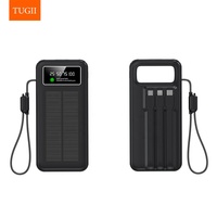 Batterie solaire TUGII 50000mAh, charge rapide Micro USB USB-C, batterie Li-polymère, garantie 12 mois - Portable, pour situations d'urgence en extérieur