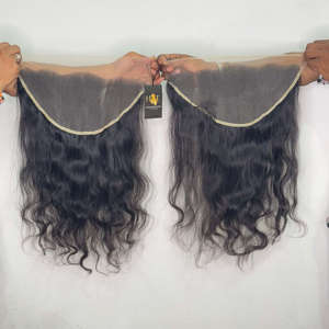 Cierre de encaje frontal transparente 13x4 13x6 con mechones de pelo crudo, cierre Frontal de encaje HD, frontal de encaje HD de oreja a oreja - Product Image 1