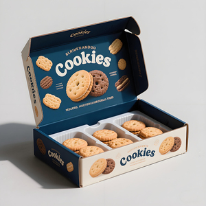 Tùy chỉnh in thiết kế sinh thái thân thiện cấp thực phẩm gói Takeaway tông hộp bưu phẩm Biscuit Cookie Bao bì hộp giấy - Product Image 1