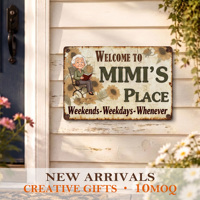 Vente en gros : Plaque décorative murale vintage en métal et étain, thème Jardin, Cadeau d'anniversaire, pour la maison, le jardin et la terrasse