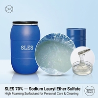 Sodium Lauryl Ether Sulfate SLES 70% Texapon N70, matière première détergente, savon liquide, marché chinois