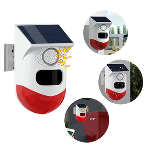 Sirène d'alarme solaire extérieure autonome KERUI avec détection infrarouge PIR, alarme de sécurité pour maison et ferme, haute décibels, longue portée - Product Image 1