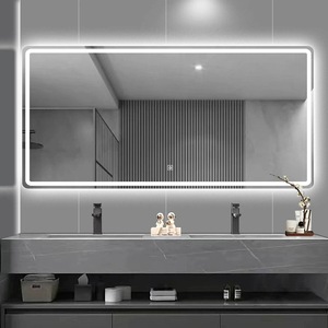 Modern Anti-Fog LED Bathroom Mirror with <strong>Light</strong> Smart Touch Screen Wall-Mounted Toilet <strong>Light</strong>-Up Mirror Bath Mirror - Product Image 3