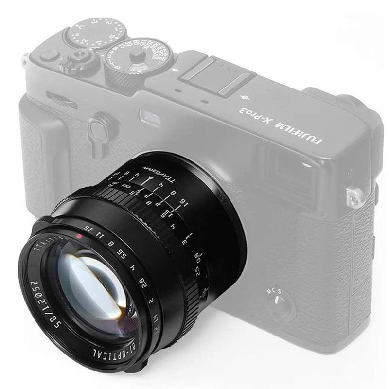 TTArtisan 50mm F1.2 APS-C Messa a Fuoco Manuale Grande Apertura Obiettivo Fisso Argento per Panasonic/Sigma/Leica L Mount Camera T TL TL2 CL FP
