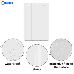 Cetak kustom 0.45mm 0.65mm 1mm ketebalan satu sisi dua sisi putih 38*152mm pembatas buku sublimasi aluminium kosong - Product Image 3