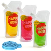 Emballage de stockage de l'eau de boisson transparent personnalisé pochette refermable réutilisable pour sauce sac d'emballage de liquide en plastique avec bec verseur