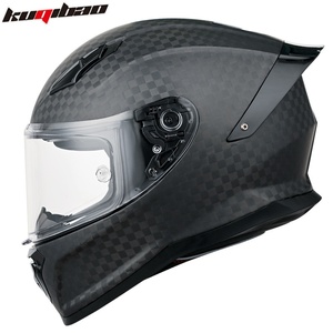 Cool Qibao All-Season Dual Visor Full-Face Casco de carreras de fibra de carbono 3C/DOT Certified Hombres/Mujeres Nueva cobertura completa de motocicleta - Product Image 3