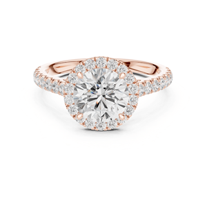 Women's Wedding Type for <b>Solitaire</b> Halo Round Engagement Diamond Halo <b>Ring</b> 925 Sterling <b>Silver</b> Wedding Party Anniversary Gift - Product Image 3