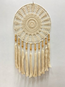 Attrape-rêves écologique fait à la main pour bureau à domicile décoration de mariage et de fête artisanat en coton naturel - Product Image 2