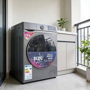 Lave-linge frontal domestique à <span class=keywords><strong>chargement</strong></span> frontal entièrement automatique avec tambour intérieur en acier inoxydable - Product Image 1