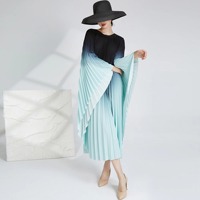 Miyake plissé 2023 nouveau Design imprimé mode femmes lâche Dolman manches robe élégante grande taille robe