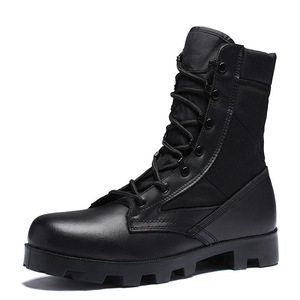 <span class=keywords><strong>Botas</strong></span> Tácticas de Cuero para <span class=keywords><strong>Hombre</strong></span>, Impermeables, de Seguridad, para Caza y Combate al Aire Libre, Color Negro - Product Image 5