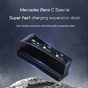 Station de charge rapide USB Type C filaire 12-24V avec surveillance pour la modification et l'amélioration des voitures Mercedes-Benz Classe C CLE (1994-2016) - Product Image 5