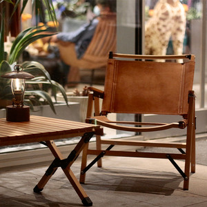 Lusso per il tempo libero in pura pelle fatta a mano Patio Garden Resort reclinabile mobili da esterno Sun Lounge Sea Camping sedia da spiaggia pieghevole - Product Image 1