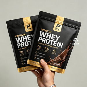 Custom Printed Moisture Proof Protein Powder <b>Bags</b> for Freeze Dried Fruits <b>Vegetable</b> Chips Aluminum Foil Zipper Pouches 50g 100g - Product Image 1