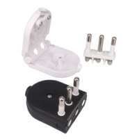 Italienischer Wiederverdrahtbarer Stecker 10A 16A Gerade Winkel 90 Grad für Italien Stromversorgung Rund 3-polig Typ-L Verdrahtungsstecker Weiß Schwarz