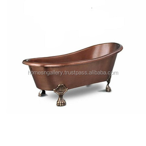 Baignoires autoportantes en cuivre artisanales sur mesure, grande taille, avec finition antique, pour salle de bain - Product Image 5