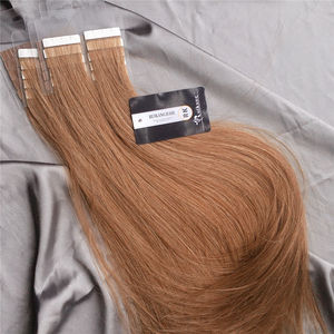 Yimruikang — ruban de cheveux naturels Remy, bande rigide sur les cheveux humains, couleur brun russe - Product Image 5